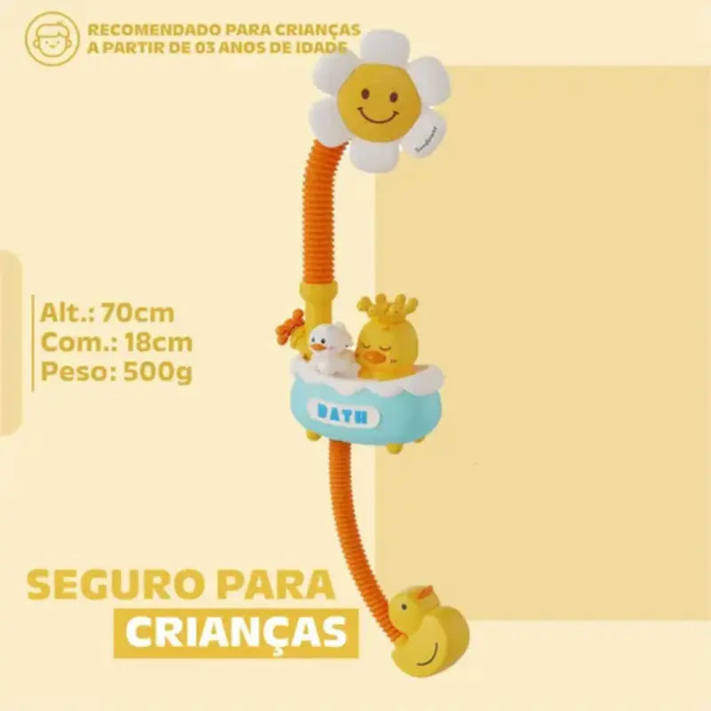Chuveirinho Ducha De Banho Patinho Com Ventosa