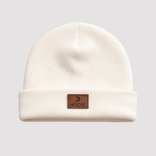 Touca Bebê Algodão canelado Off White