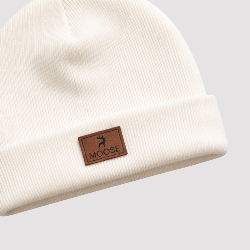 Touca Bebê Algodão canelado Off White