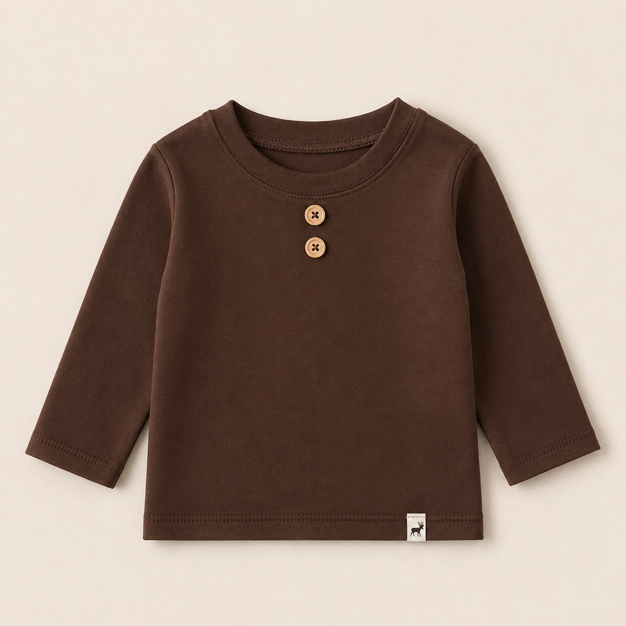 Camisa Buttons Mocha Longo