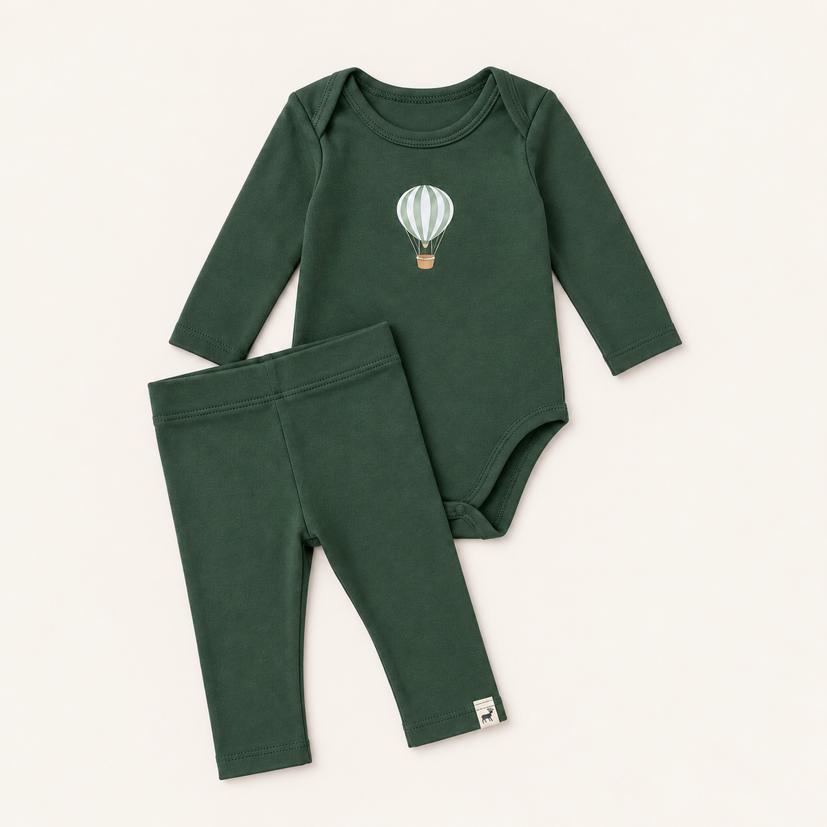 Conjunto Orgânic Algodão ballon green