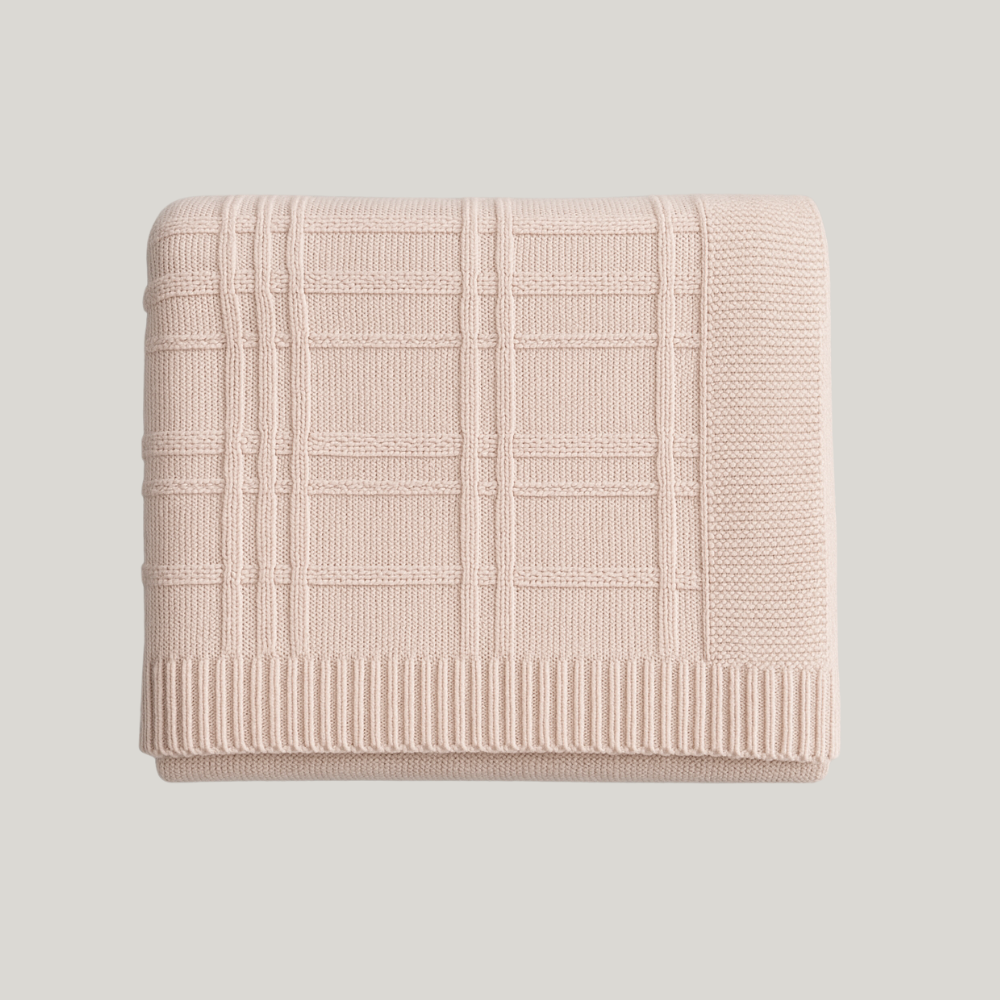 Manta Bebê Tricot Saída Maternidade Primeiros Meses Rose