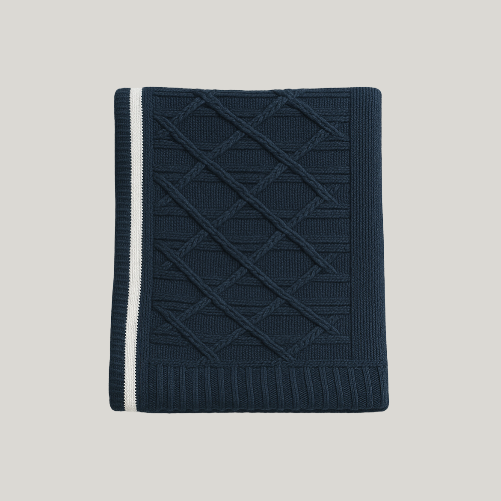 Kit Saída Maternidade Menino Tricot 3 Peças Cloud Marinho
