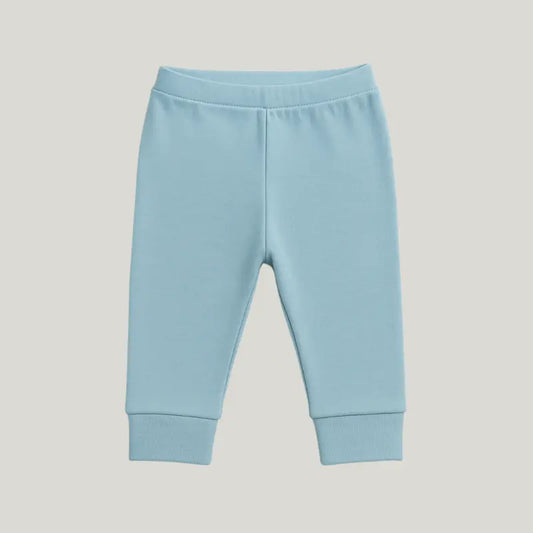 Calça Bebê  Algodão Vira Pezinho Blue