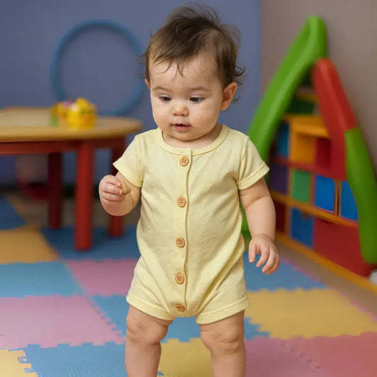 Macacão Bebê Algodão Organic Fresh Amarelo