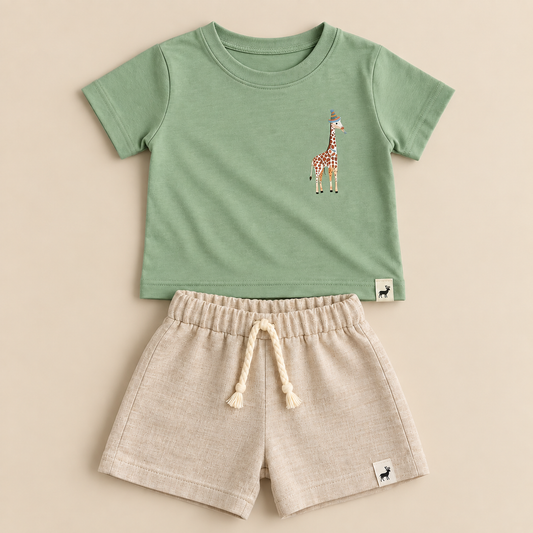 Conjunto Bebê Style Girafinha Party Green
