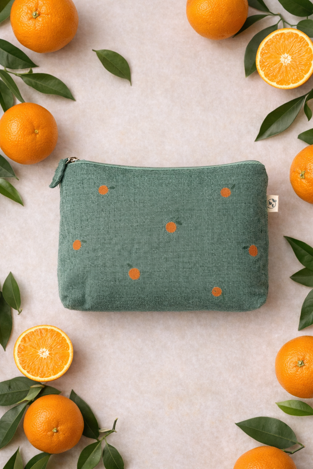 Necessaire Ecológica Algodão Laranjinha Green