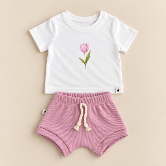 Conjunto Bebê Flower Style Rose