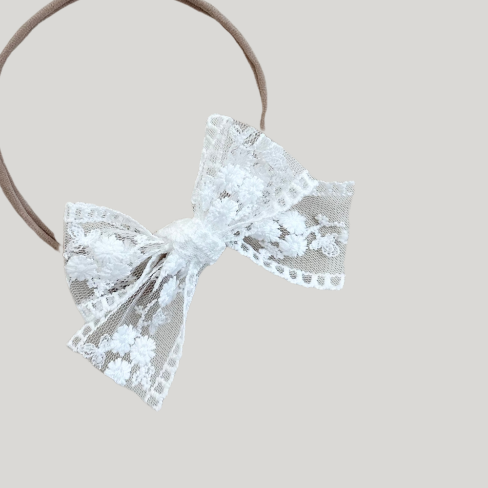 Faixa Laco Bebe Tule Grace White