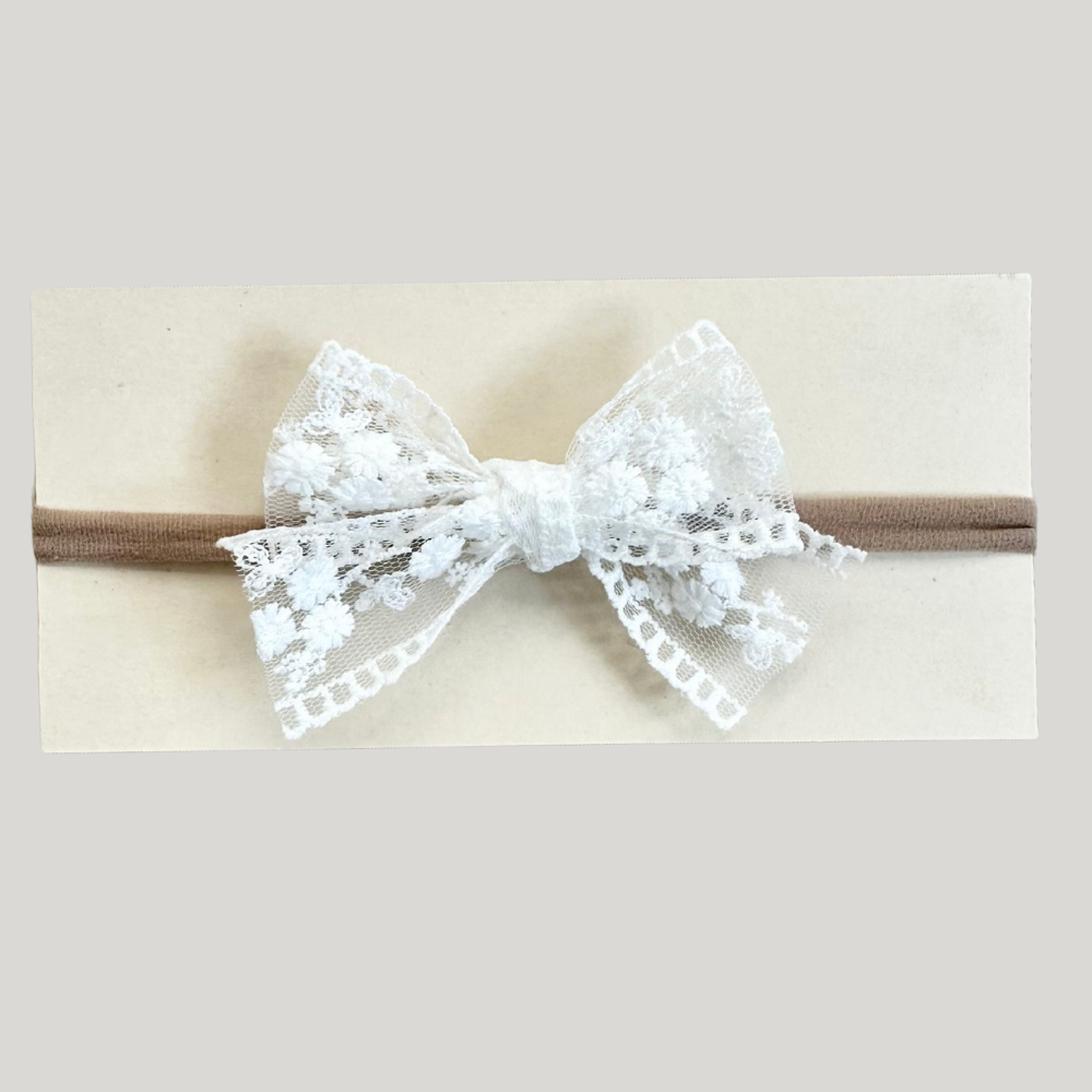 Faixa Laco Bebe Tule Grace White