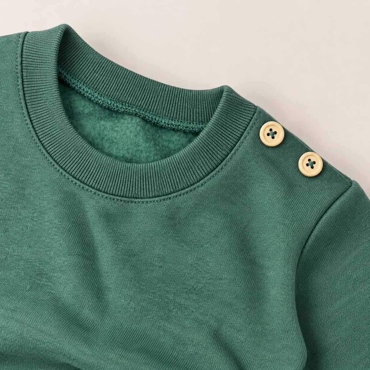 Conjunto Bebê Moletom Comfy Buttons Musgo