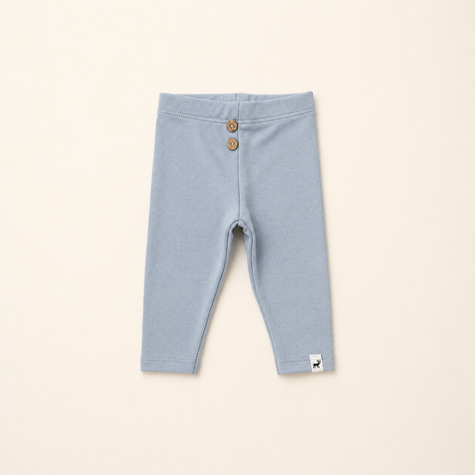 Calça Bebê Algodão Buttons Cinza