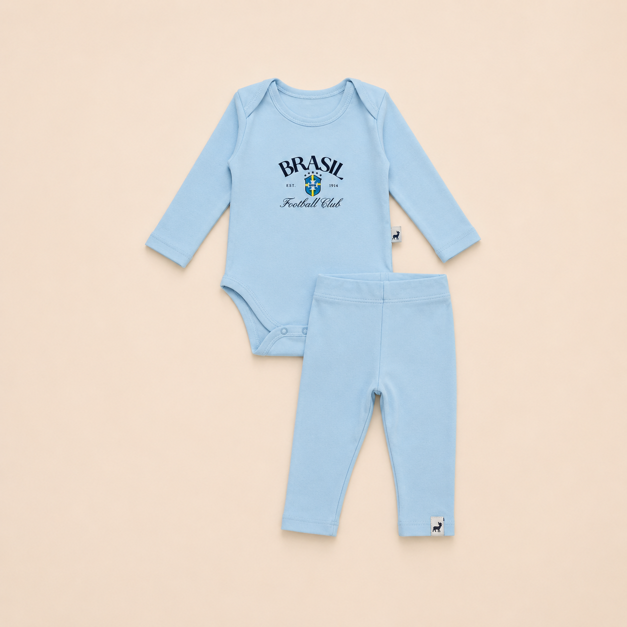 Conjunto Orgânic Algodão Longo Football Club Azul