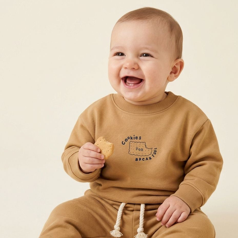 Conjunto Bebê Moletom Comfy Cookies Caramel
