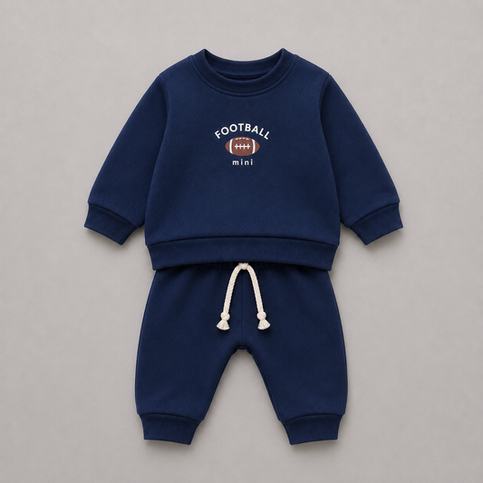 Conjunto Bebê Moletom Comfy Baseball Marinho