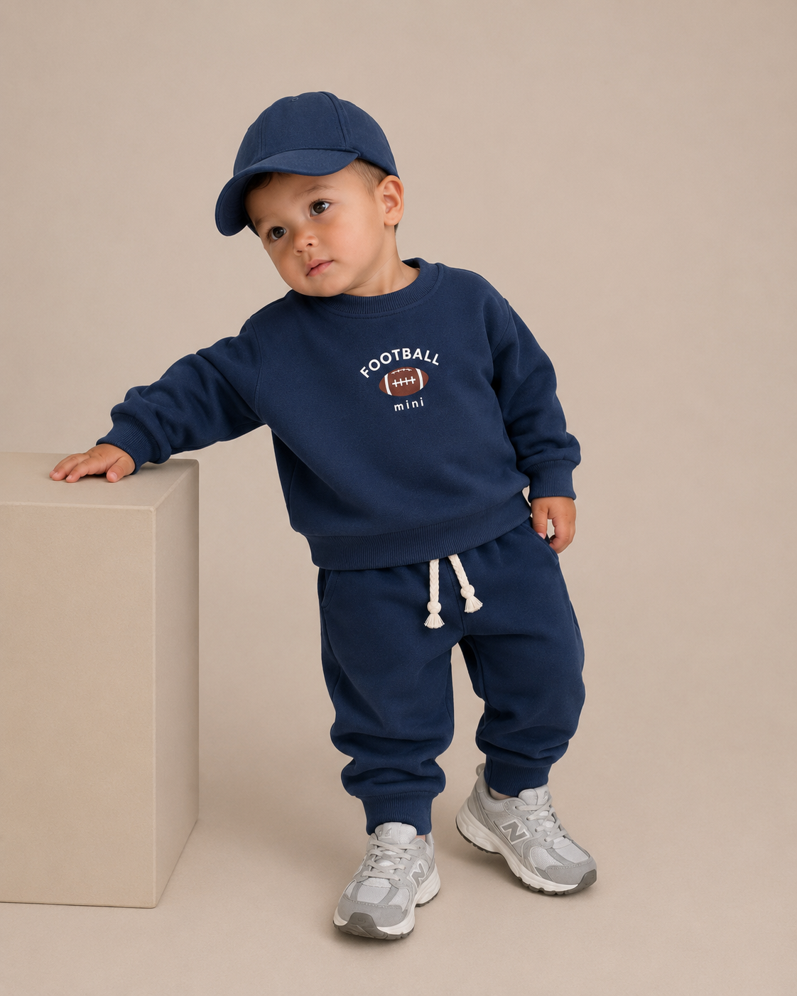 Conjunto Bebê Moletom Comfy Baseball Marinho