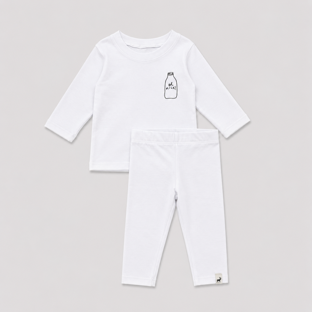 Conjunto Algodão Oh Milk White Longo