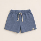 Short Bebê Linho Beach Azul Jeans