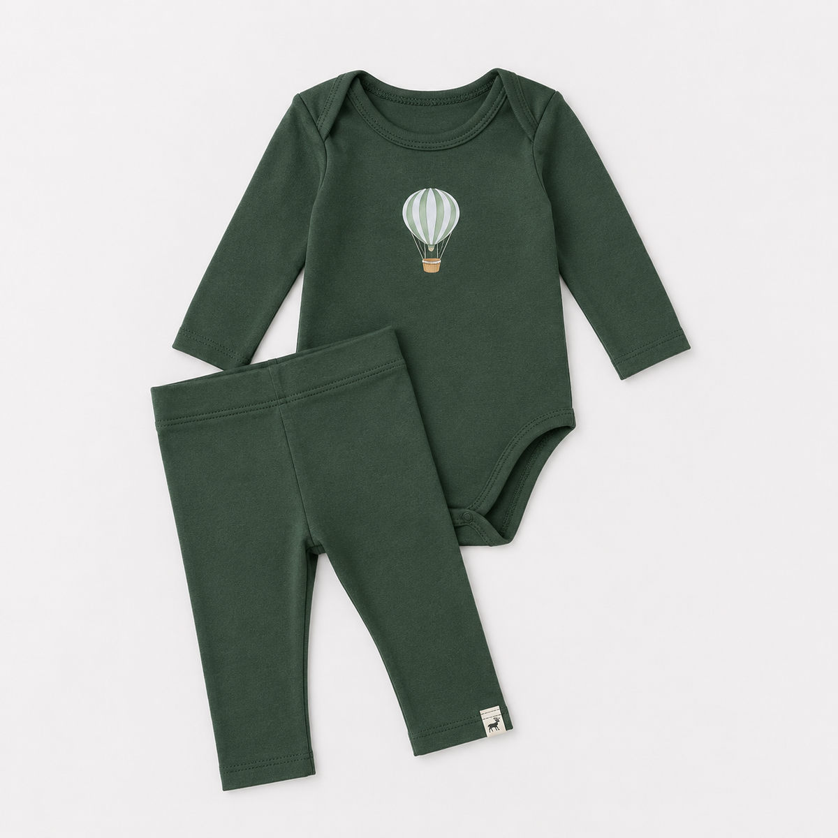 Conjunto Orgânic Algodão ballon green