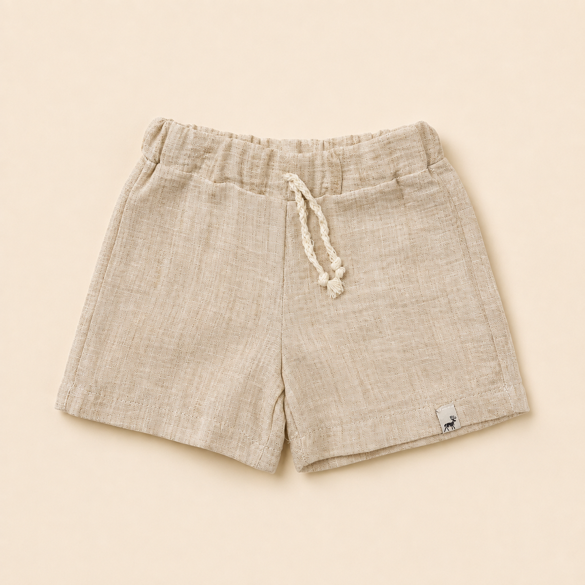 Short Bebê Linho Beach Caqui