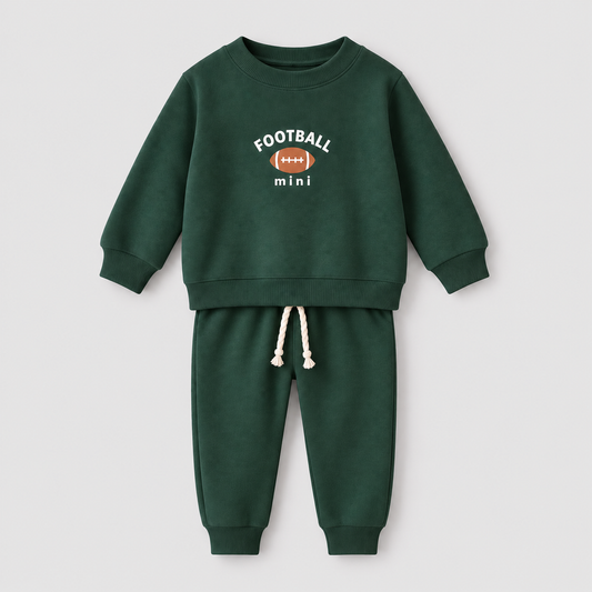 Conjunto Bebê Moletom Comfy Baseball Musgo