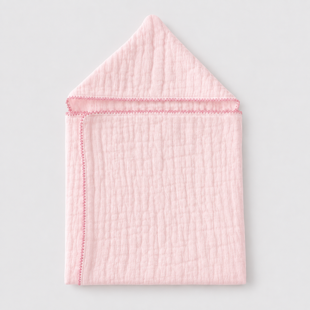 Toalha De Banho Bebê Soft Algodão Bordado Rosa