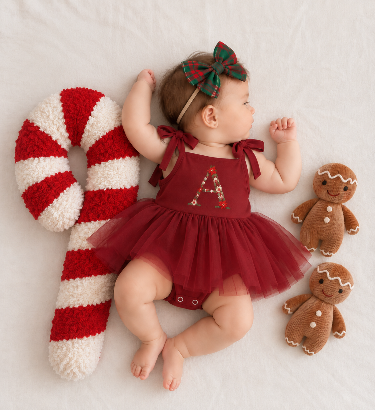 Vestido Body Tule Bordo - Letra Personalizada