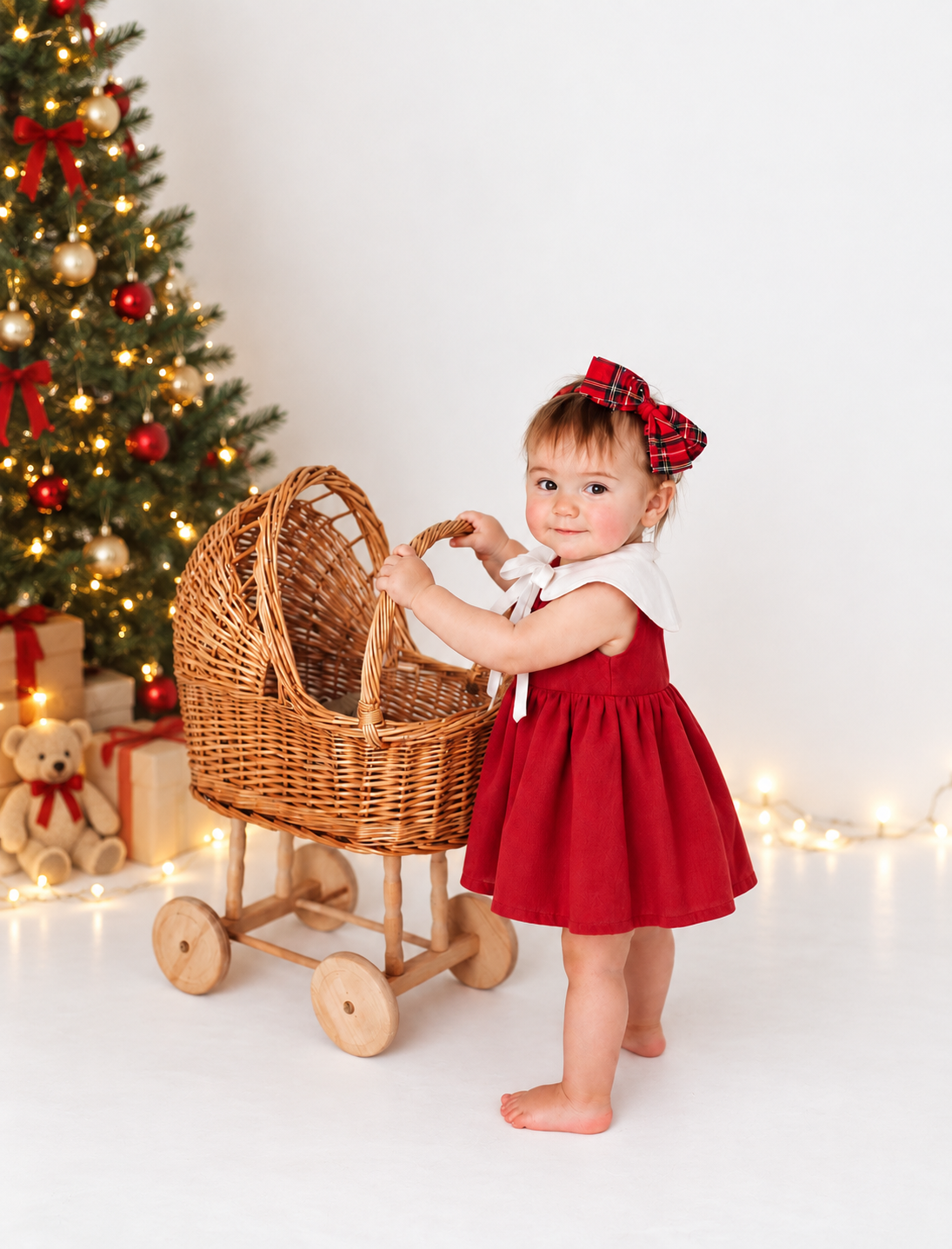 Vestido Infantil Linho Cloe Vermelho