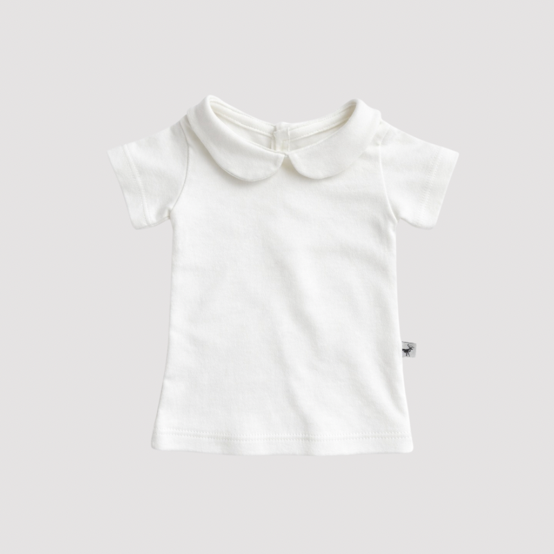 Camisa Bebê Gola Redonda Off White