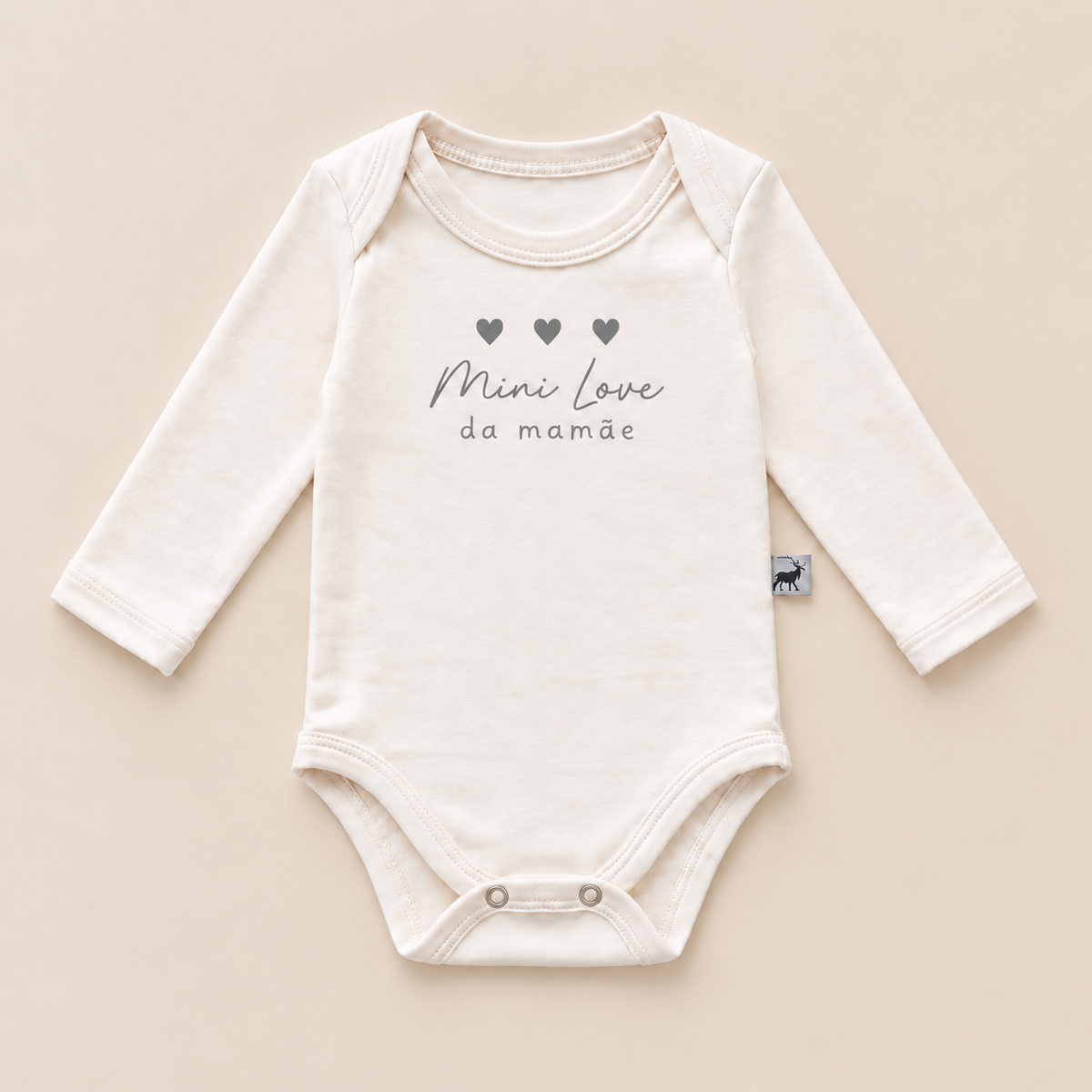 Body Bebê Amour Cinza