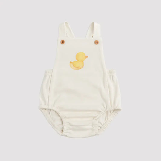 Jardineira Bebê Algodão Patinho