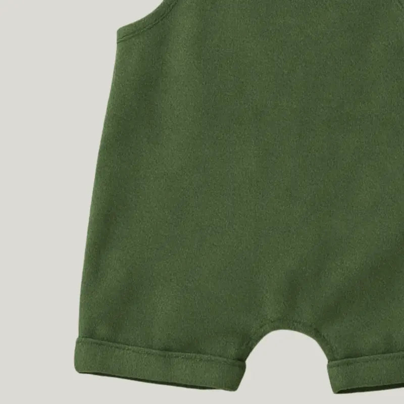 Jardineira Bebe Leif Linho Verde Musgo