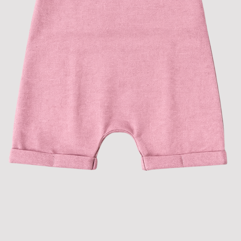 Jardineira Bebe Leif Rosa Bebe