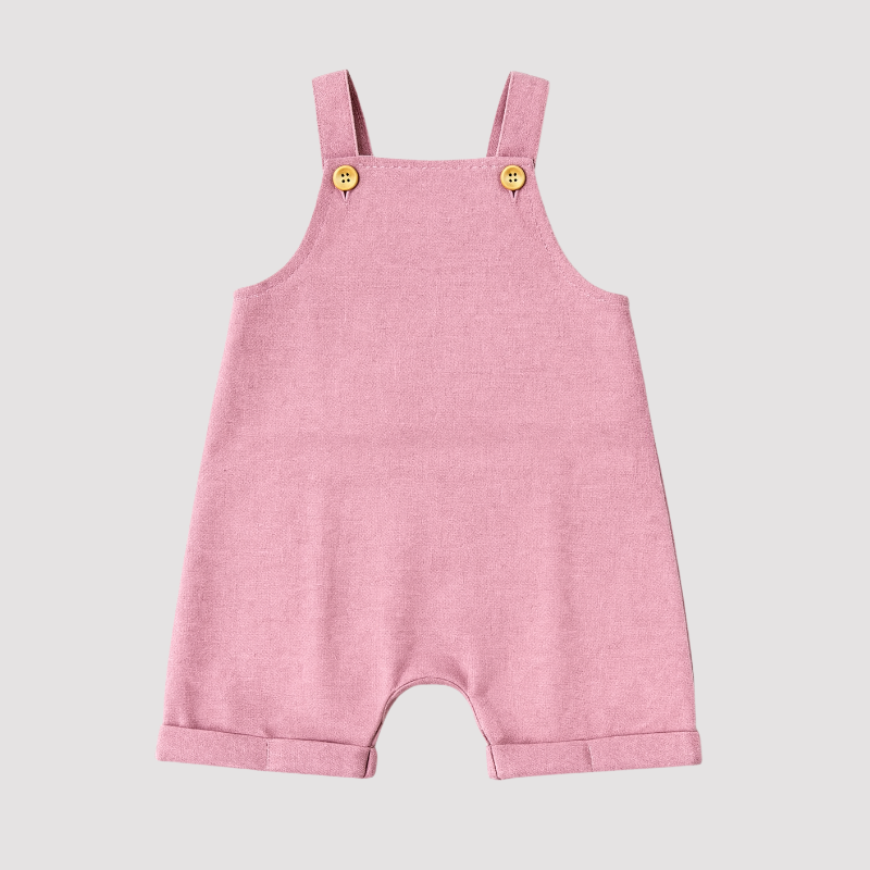 Jardineira Bebê Leif Rosa Bebe