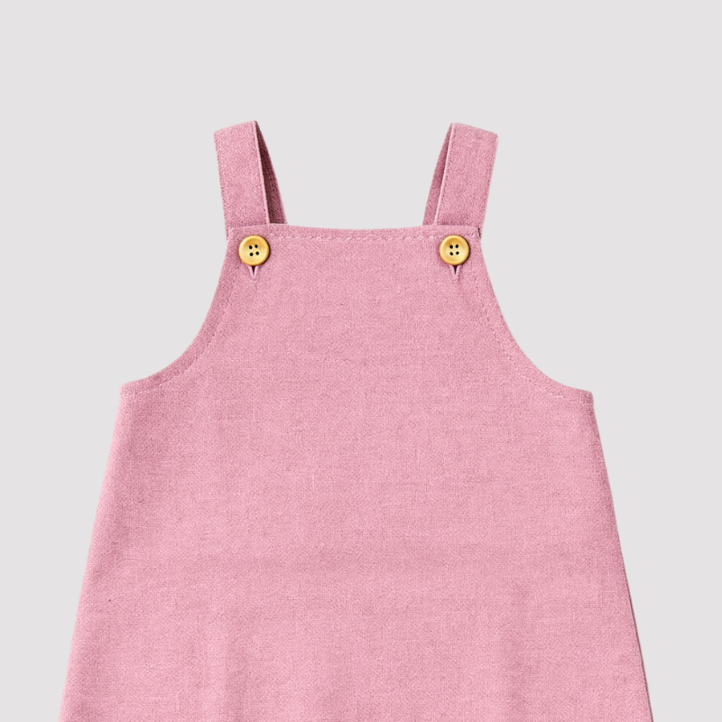 Jardineira Bebe Leif Rosa Bebe