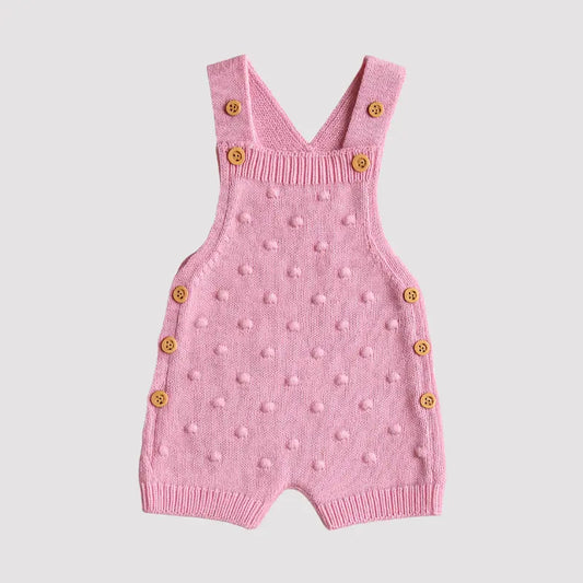 Jardineira Tricot Bebe Confort Rose