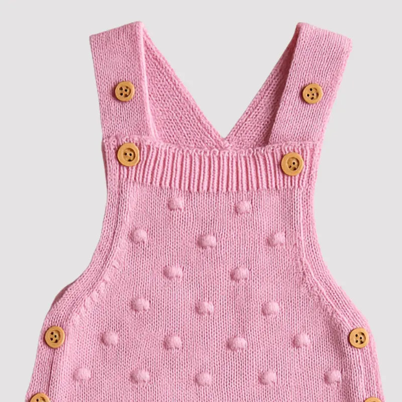 Jardineira Tricot Bebe Confort Rose