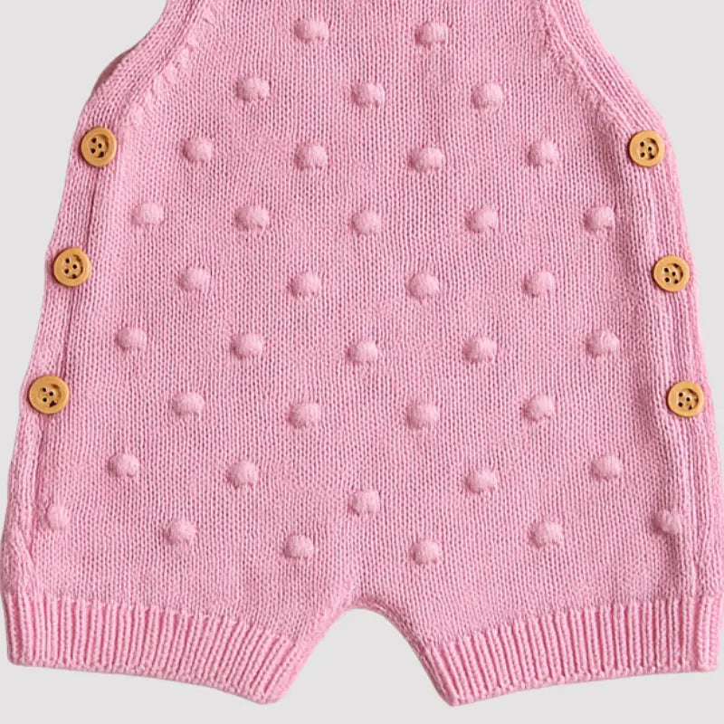 Jardineira Tricot Bebe Confort Rose