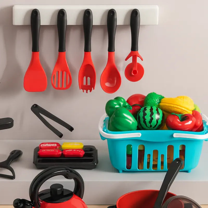 Kit 32 Peças Simulador de Cozinha Kitchen Toys Premium