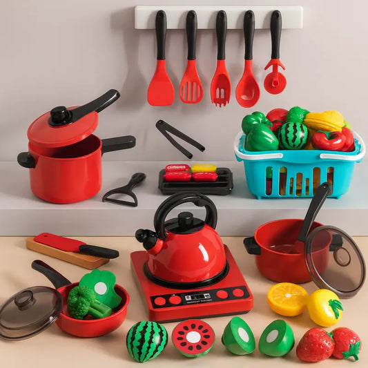 Kit 32 Peças Simulador de Cozinha Kitchen Toys Premium