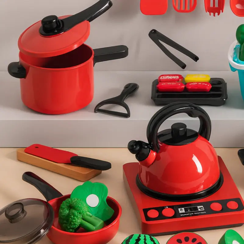 Kit 32 Peças Simulador de Cozinha Kitchen Toys Premium
