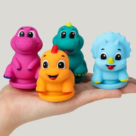 Kit Banho Alegre 4 Peças Anti Stress Dino