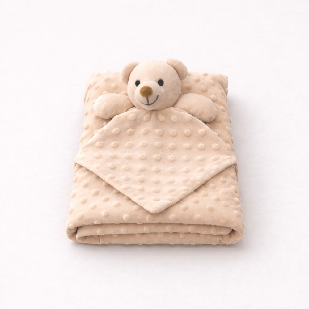 Manta e Naninha Bege para Bebê