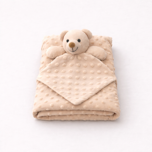 Manta e Naninha Bege para Bebê