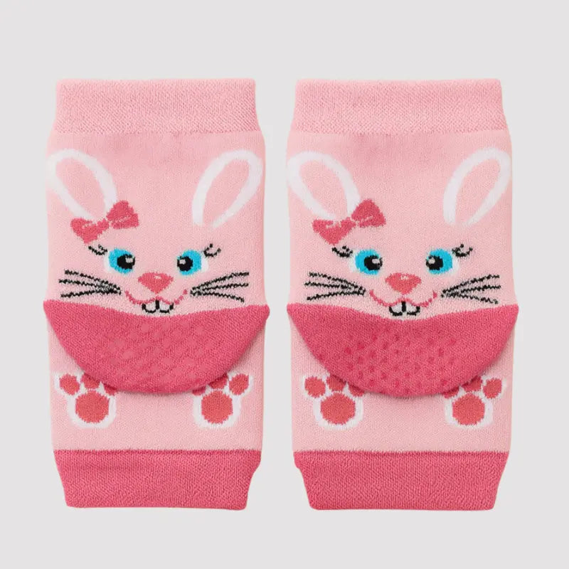 Kit Joelheira Meia Coelinha Rosa
