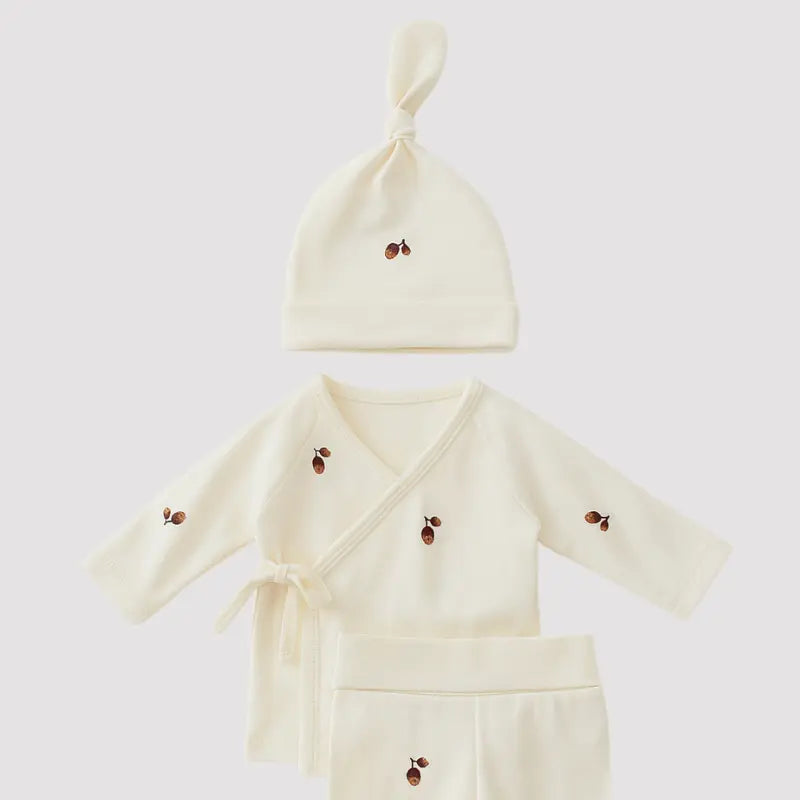 Kit Recem Nascido 3 pecas Organic Nozes de Natal