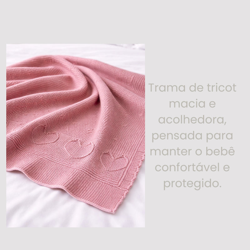 Saída de Maternidade Bebê Rosa Tricot 