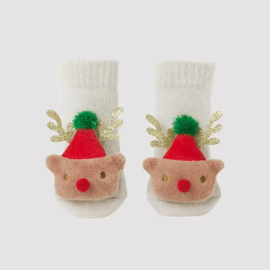 Meia Bebê Vintage Natal Encantado Sensorial