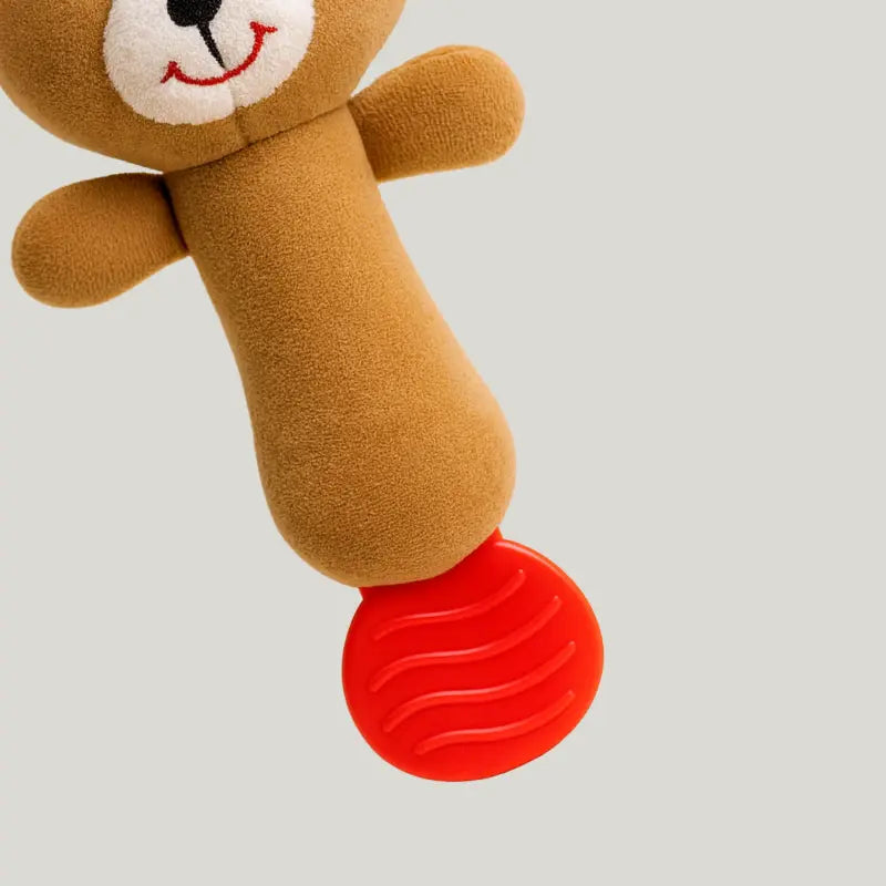 Mordedor Chocalho Pelucia Anti Stress Sensorial Ursinho