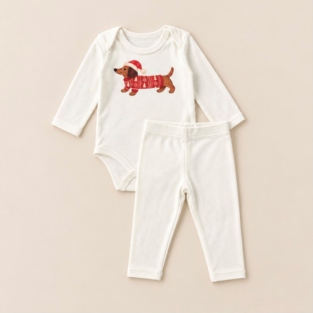 Conjunto Organic Dog Natalino Off White
